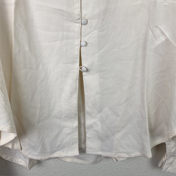 NWT Band of the Free | Denise Cream Ruffle Collar Top S - Picture 11 of 13